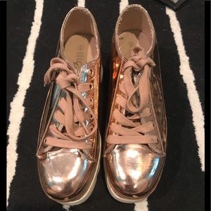 Rose gold sneakers